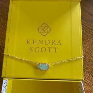 Authentic Kendra scott aquarium stone with gold chain